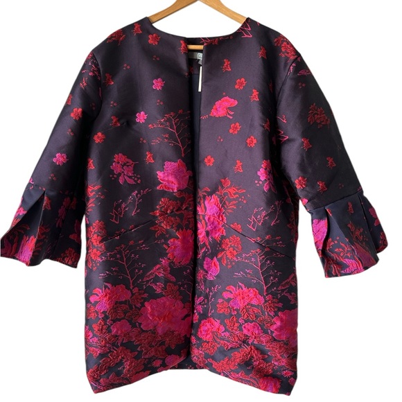 NWT Anthropologie Floral Flutter-Sleeve Coat - Picture 13 of 16